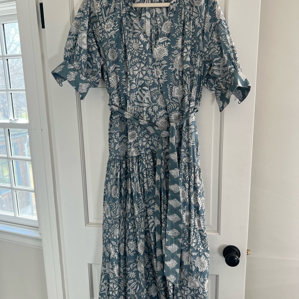 Marea Floral Blue and White Dress